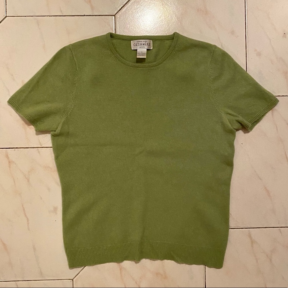 Vintage Cashmere Sweater Tshirt - Petite Medium